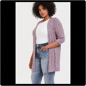 Torrid Purple Slub Cardigan
